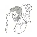 kid cudi man on the moon original tatoo tattoo design idea