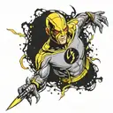reverse flash tattoo design idea