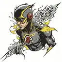 reverse flash tattoo design idea