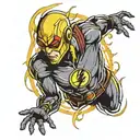 reverse flash tattoo design idea