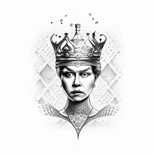 Queen chess tattoo design idea