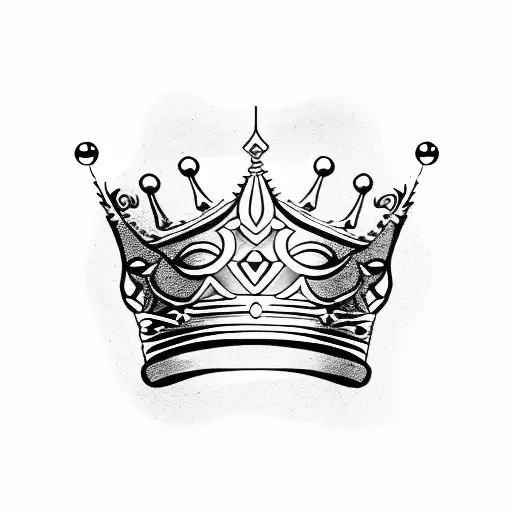 Queen crown  tattoo design idea