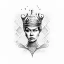 Queen chess tattoo design idea