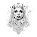 Queen chess tattoo design idea