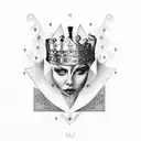 Queen chess tattoo design idea