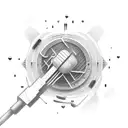 faders, sound, microphone tattoo design idea