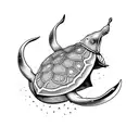 stingray with turtle tattoo design idea