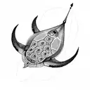 stingray with turtle tattoo design idea