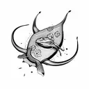 stingray with turtle tattoo design idea