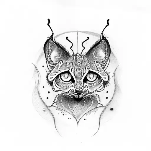 butterfly spider lynx tattoo design idea