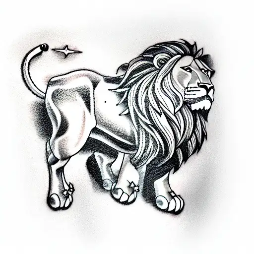 bull with Sagittarius sister and a lion brother   tattoo design idea