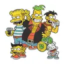 Bart Simpson, Tazmanian devil, popeye, beetle juice, tattoo design idea