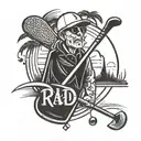 Rad Dad, golf club tattoo design idea