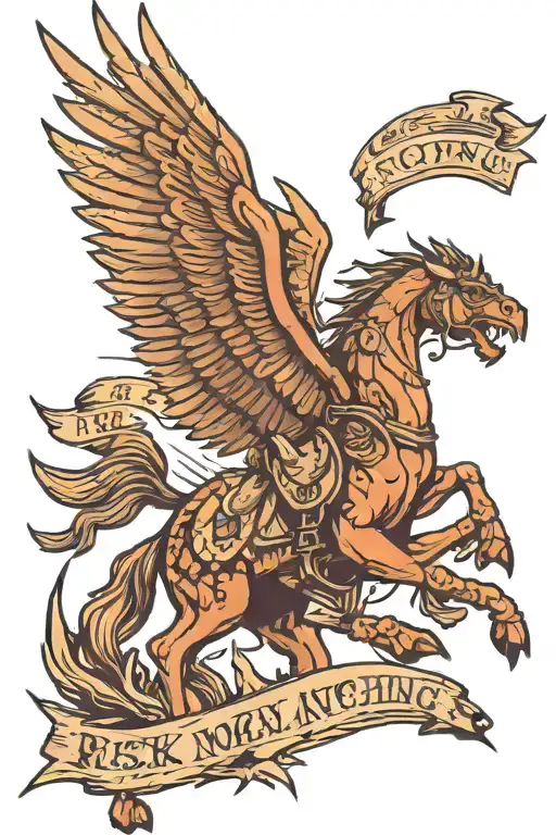 risk nothing gain nothing / freedom / run strong tattoo design idea