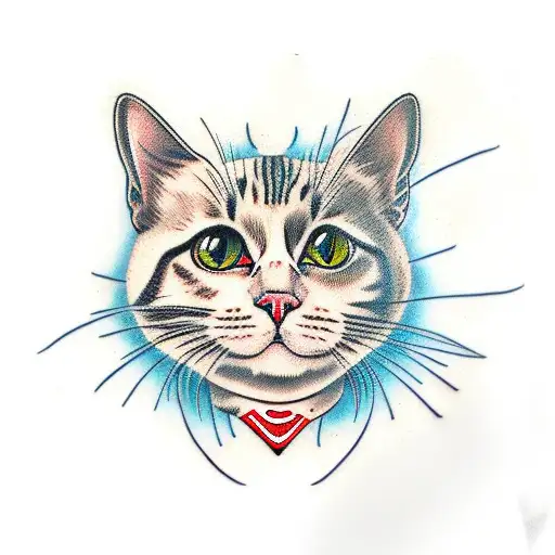 schrodinger cat tattoo design idea