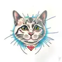 schrodinger cat tattoo design idea