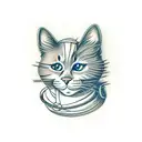 schrodinger cat tattoo design idea