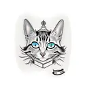 schrodinger cat tattoo design idea