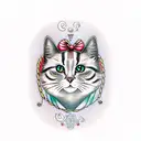 schrodinger cat tattoo design idea