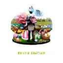 giant Easter basket back piece tattoo design idea