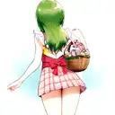 giant Easter basket back piece tattoo design idea