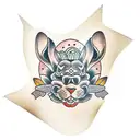 giant Easter basket back piece tattoo design idea