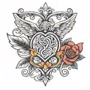 self love symbol tattoo design idea