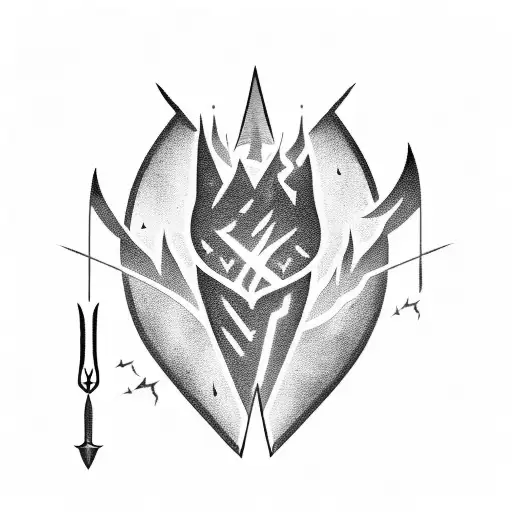 Sword with lightning tattoo design idea