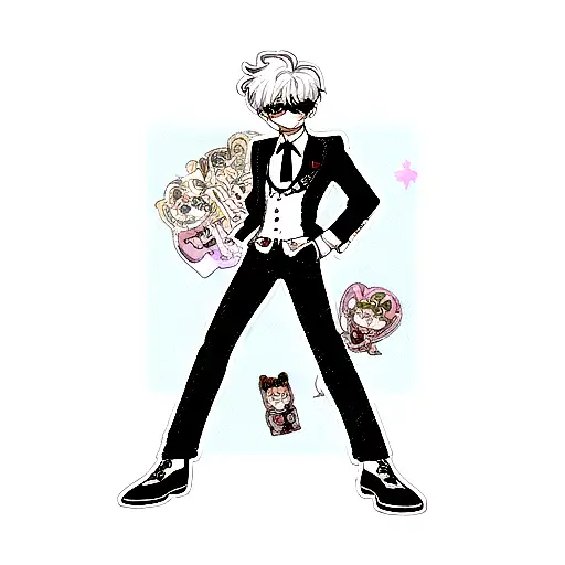 Taehyung in Paris style starring night  tattoo design idea