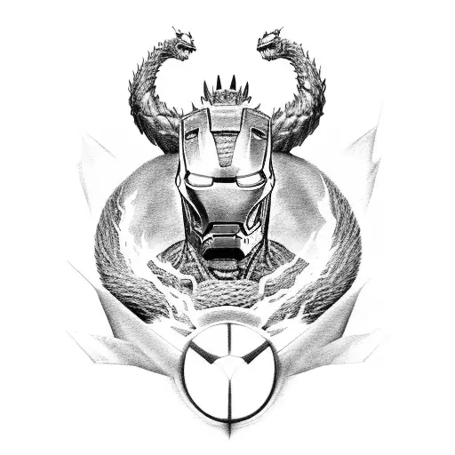 Iron man Godzilla F1  Thor Venom Batman  Superman hand tattoo King ghidorah Lion Lightning McQueen Dodge Demon  Float li tattoo design idea
