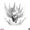Iron man Godzilla F1  Thor Venom Batman  Superman hand tattoo King ghidorah Lion Lightning McQueen Dodge Demon  Float li tattoo design idea