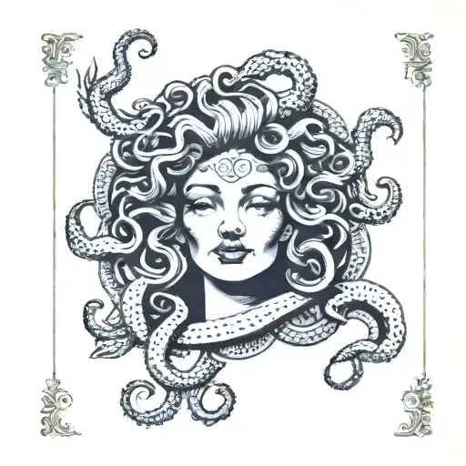 medusa tarot card tattoo design idea