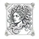 medusa tarot card tattoo design idea