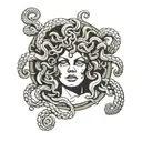 medusa tarot card tattoo design idea