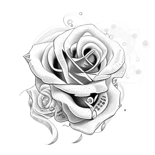 zeus with roses and watch tattoo design idea