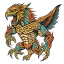 Greek monster tattoo design idea