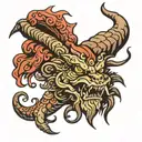 Greek monster tattoo design idea