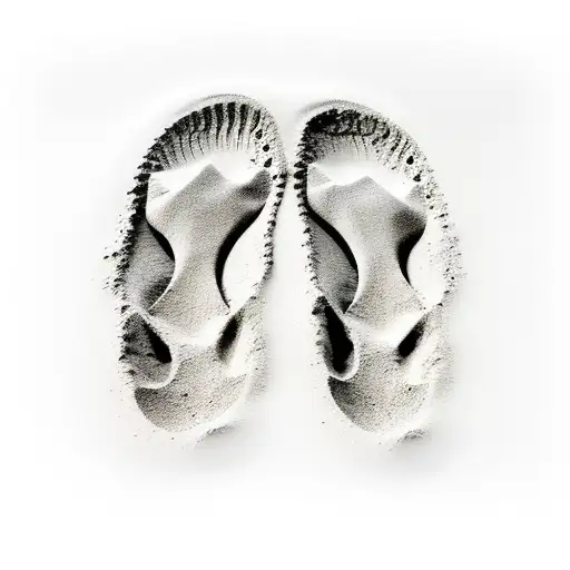 footprints of God in the beaches of the sand tattoo design idea