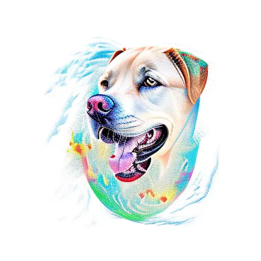 labrador dragon tattoo design idea