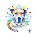 labrador dragon tattoo design idea