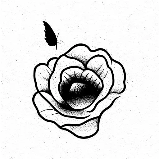 name "mon" with "o" is fragrance flowers tattoo design idea