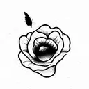 name "mon" with "o" is fragrance flowers tattoo design idea