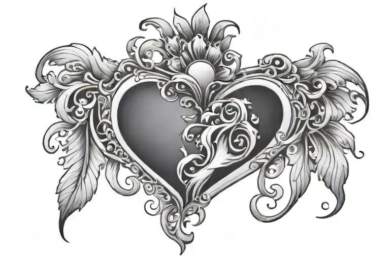 Heart saying you saw me take my first breath and i saw you take ur last  tattoo design idea