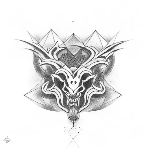 simbolo dell'aum tattoo design idea