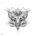 simbolo dell'aum tattoo design idea