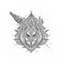 simbolo dell'aum tattoo design idea