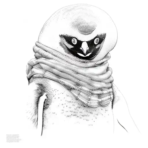 penguin sleeve Antarctica tattoo design idea