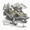 snowmobile design inspired tattoo design idea