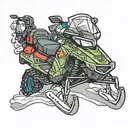 snowmobile design inspired tattoo design idea