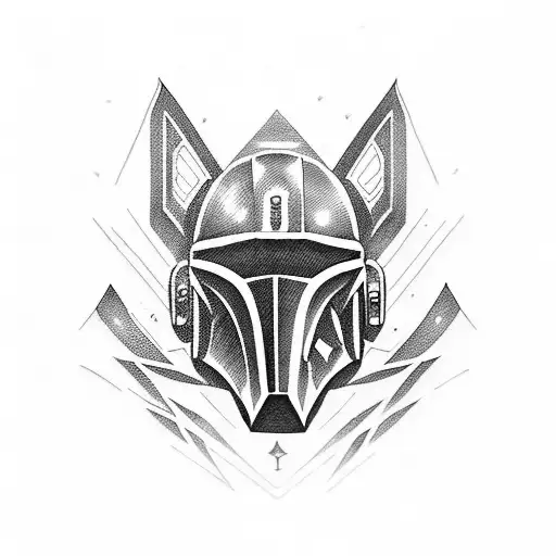 mandalorian  tattoo design idea